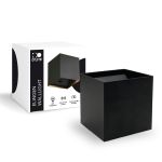 D'Lite Veggbelysning Elingen Aluminium Svart Up & Down 2.9W 170lm - 830 Varm Hvit | IP65 - Batteridrevet - Lyssensor