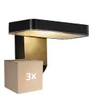 Fordelspakning 3x Nordlux Solar Veggbelysning Rica Torget Svart 4.5W 450lm - 830 Varm Hvit | Bevegelses- og Lyssensor